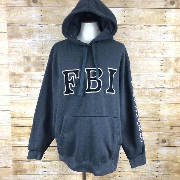 FBI Other - FBI Gray and Black Hoodie Sz L